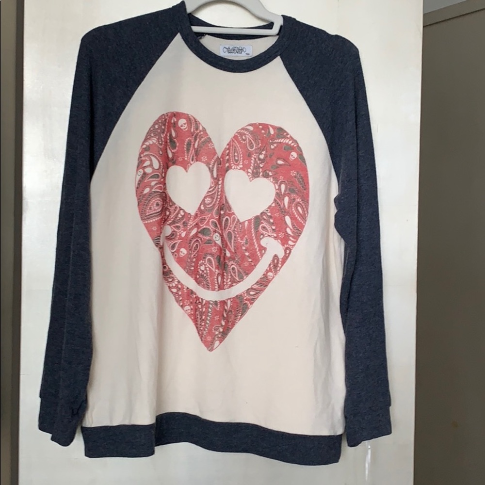 COPY - Lauren Moshi l/s sweatshirt w/smiley face NWT